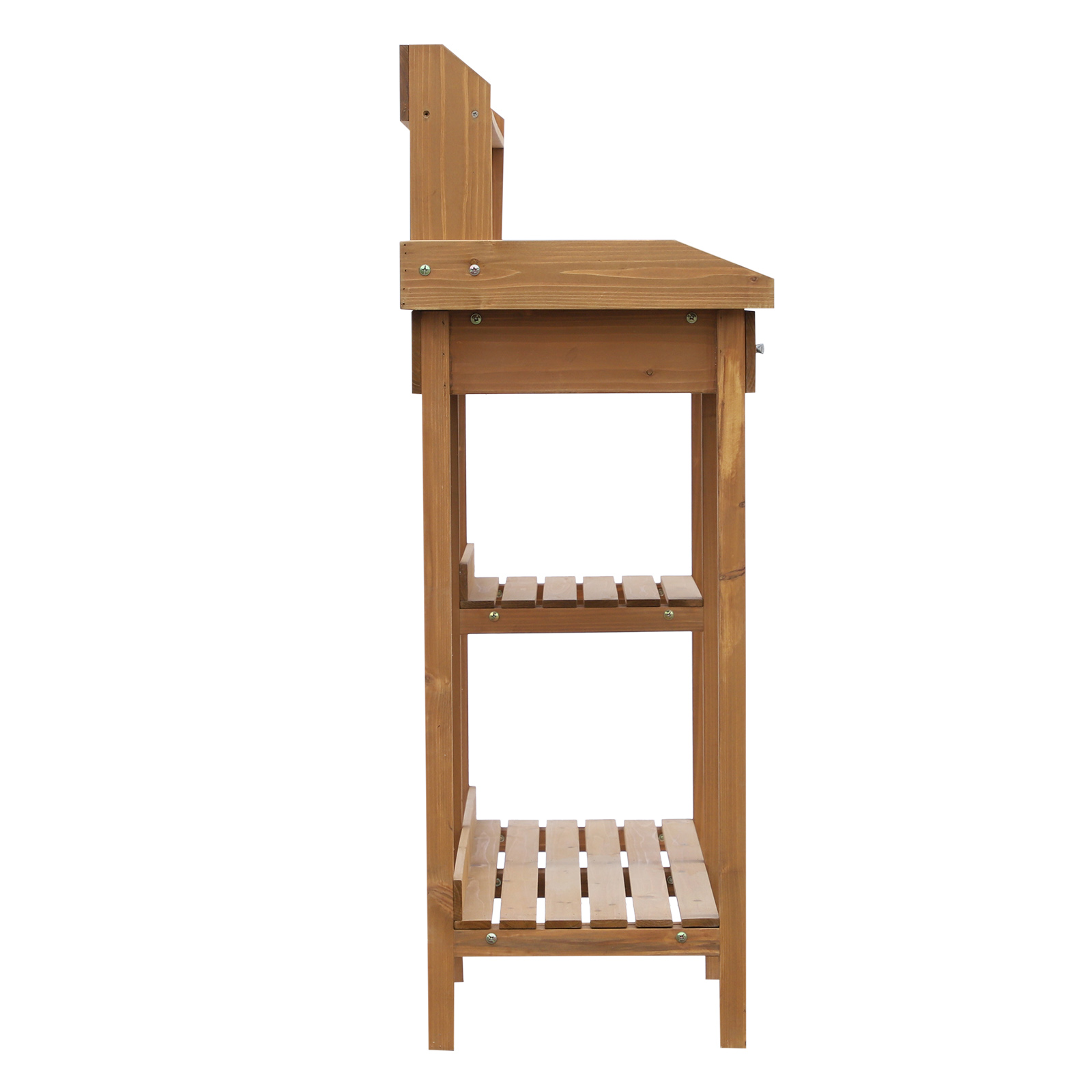 Pflanztisch Gärtnertisch Blumentisch mit Wanne Garten Tannenholz Natur 117 x 45 x 121 cm