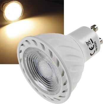 LED Strahler GU10 "H60 COB Dimmbar" - 3000k, 510lm, 230V/7W, warmweiß LED Strahler GU10 "H60 COB Dimmbar" - 3000k, 510lm, 230V/7W, warmweiß