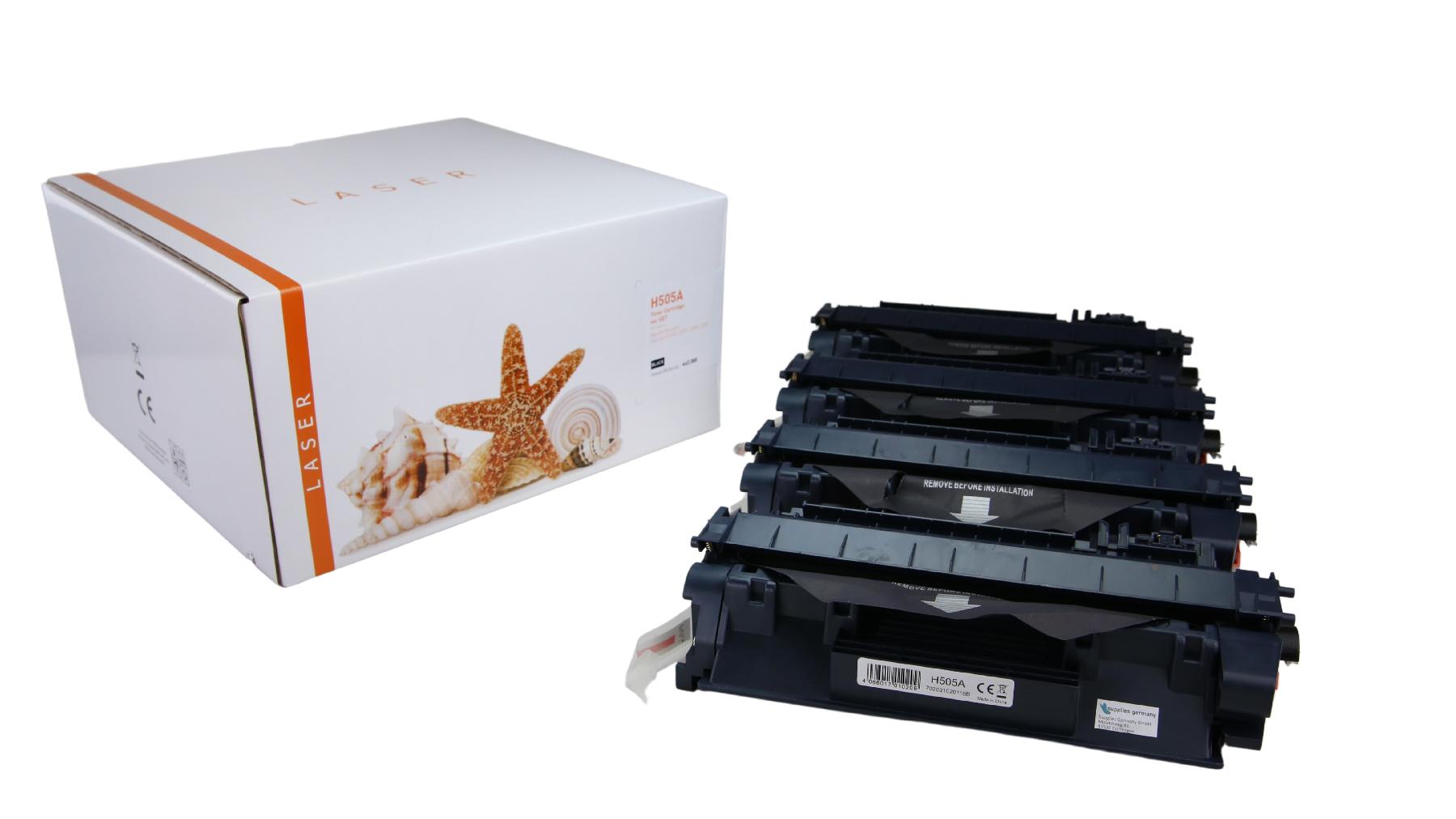 4er Set CE505A alternativ Toner schwarz für HP / CE505A / 4x2.300 Seiten 4er Set CE505A alternativ Toner schwarz für HP / CE505A / 4x2.300 Seiten