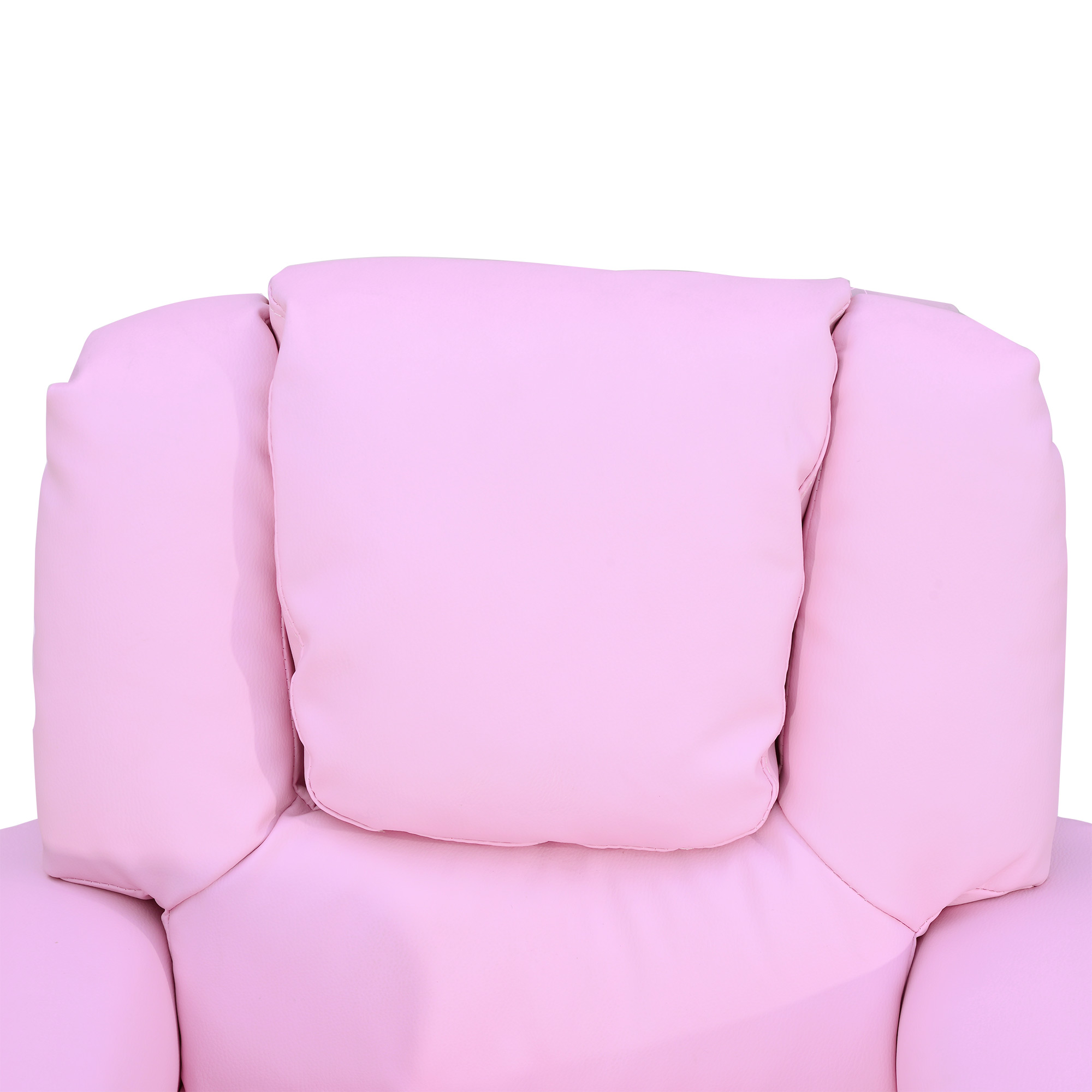 Kindersofa Kindersessel mit Fußstütze Armlehne Getränkehaltern verstellbare Rückenlehne Liegecouch Kindercouch Relaxsessel Kinder Sofa für 3-6 Jahre Jungen Mädchen Rosa