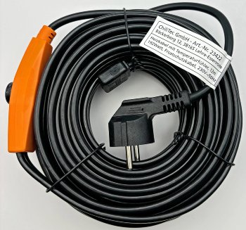 Heizkabel mit Temperaturfühler, 12m / 192Watt, Frostschutz für Wasserleitungen