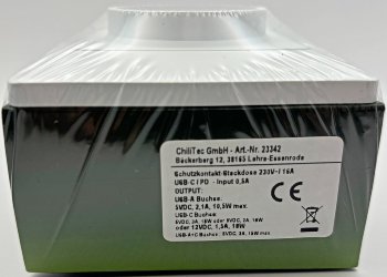 MILOS Schutzkontakt-Steckdose, matt weiß, 230V~/ 16A, Unterputz, USB-C / PD