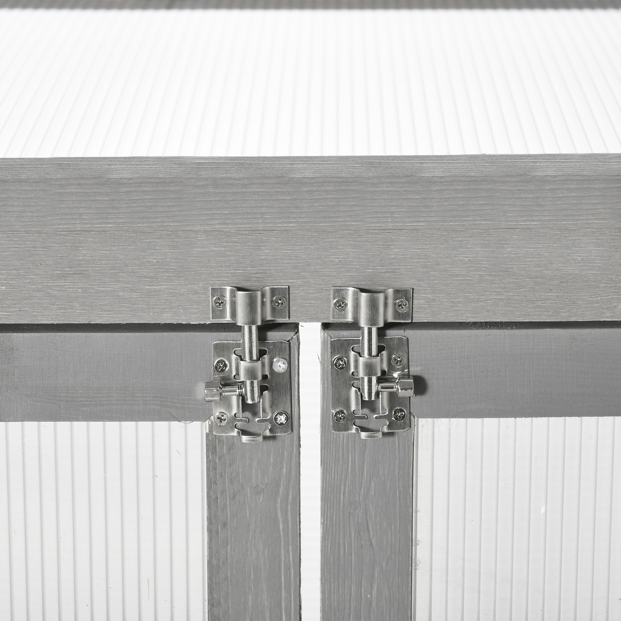 Gewächshaus, Treibhaus, transparent, geeignet für Außenbereiche, Holz+Polycarbonat, 58 x 44 x 78cm