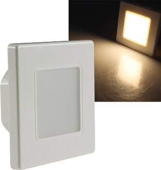 LED Wand-Einbauleuchte "EBL 86" - 2,5W, 3000k, warmweiß, Rahmen cremeweiß LED Wand-Einbauleuchte "EBL 86" - 2,5W, 3000k, warmweiß, Rahmen cremeweiß