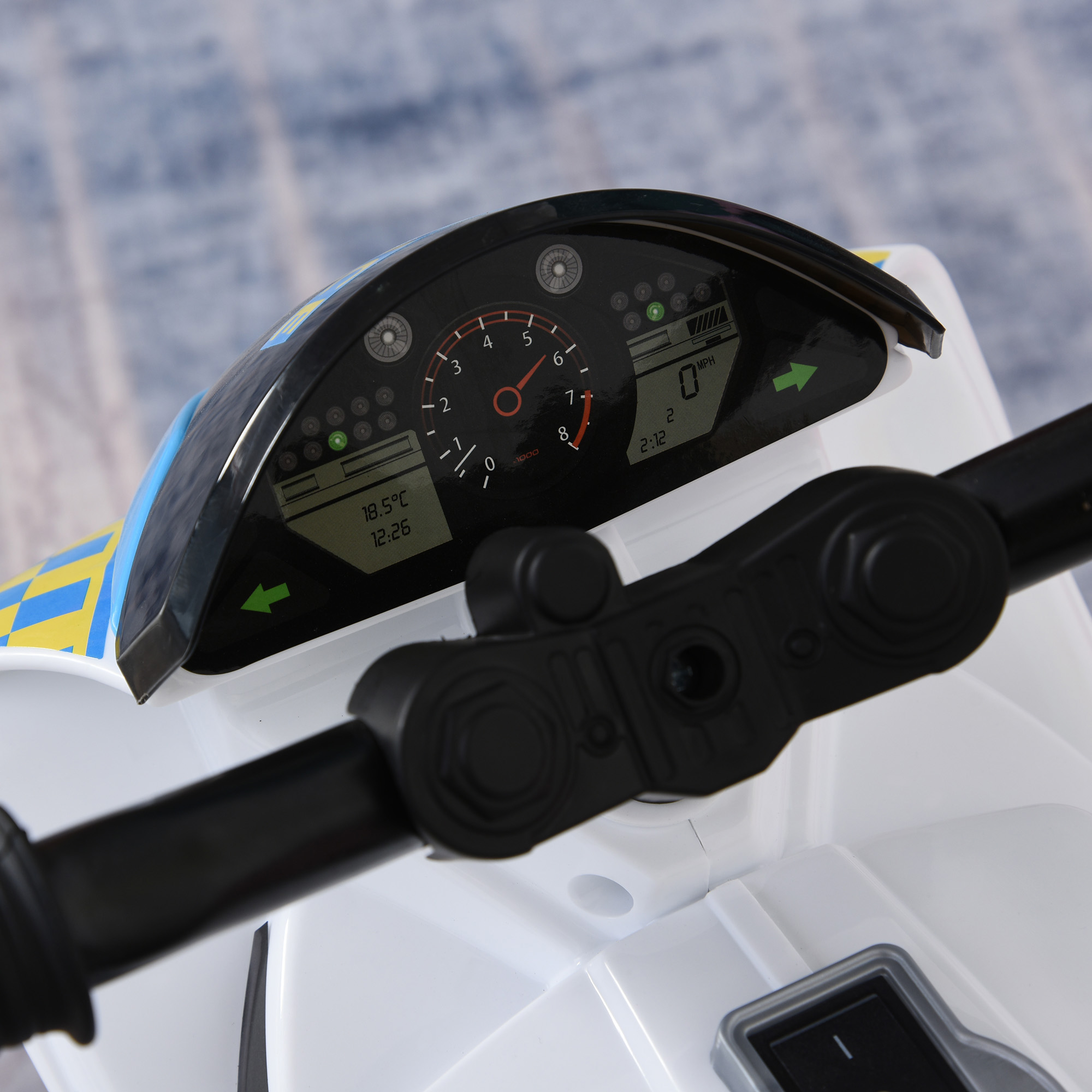 Rutschauto, Rutschfahrzeug mit Musik und Scheinwerfer, Kinderfahrzeug im Rennmotorrad-Design, bis 20kg 18-36 Monate Blau