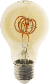 LED Glühlampe E27 "Vintage G70", 2200k, 249lm, 230V/4W, warmweiß/amber