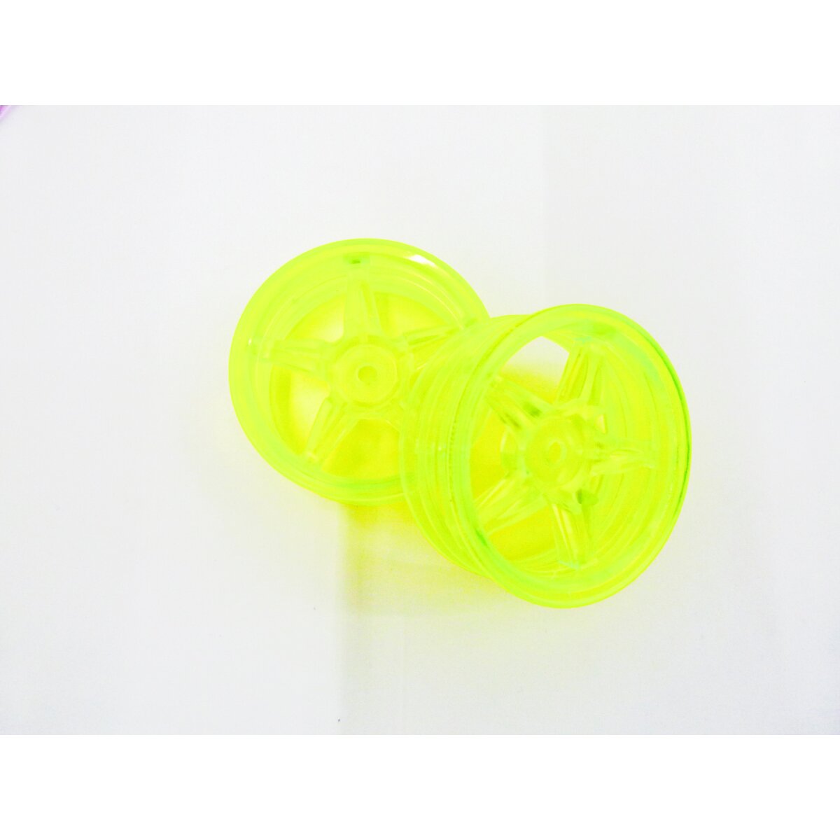 Felgen 1:10 5 Speichen neon gelb 22mm Felgen 1:10 5 Speichen neon gelb 22mm