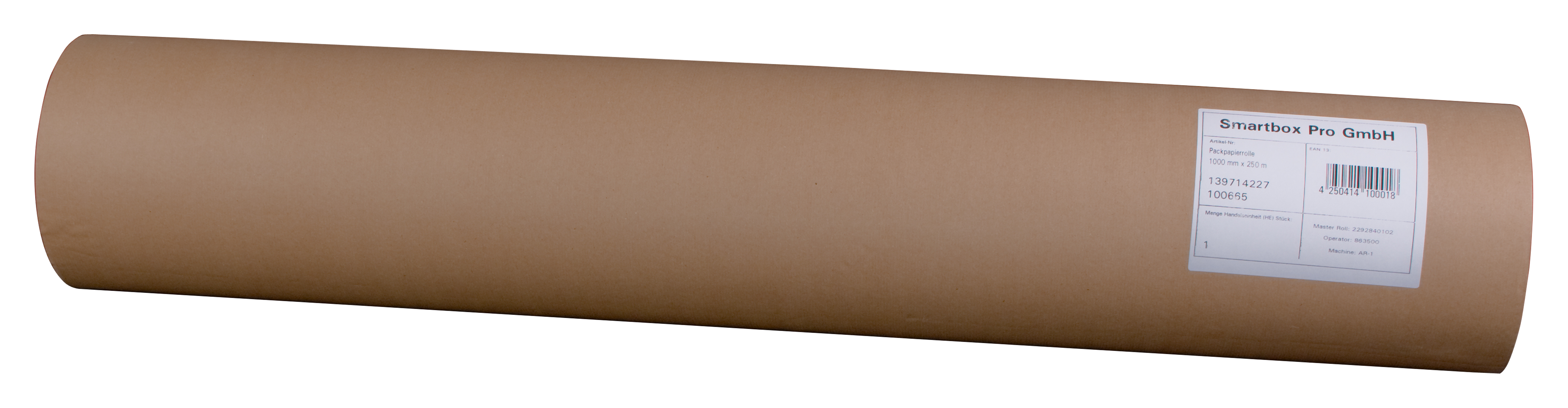 Packpapierrolle, 70g/m2, 1,0 x 250m, braun, VPE1