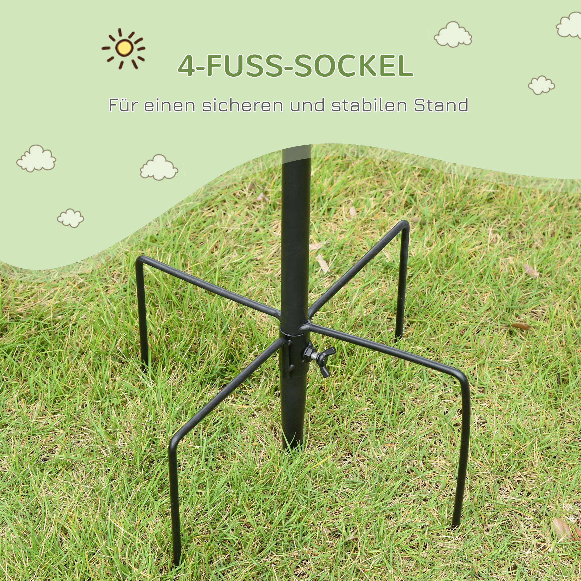 Vogel Futterstation Set aus Stahl Höhe 208 cm inkl. 4 Haken Vogeltränke Futterteller Vollständiges Futtersäulen Vogelfutterspender Station Schwarz