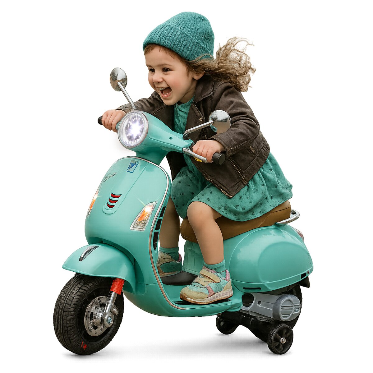 Kinderfahrzeug Vespa GTS 125 mintgrün Li-Power 12.6