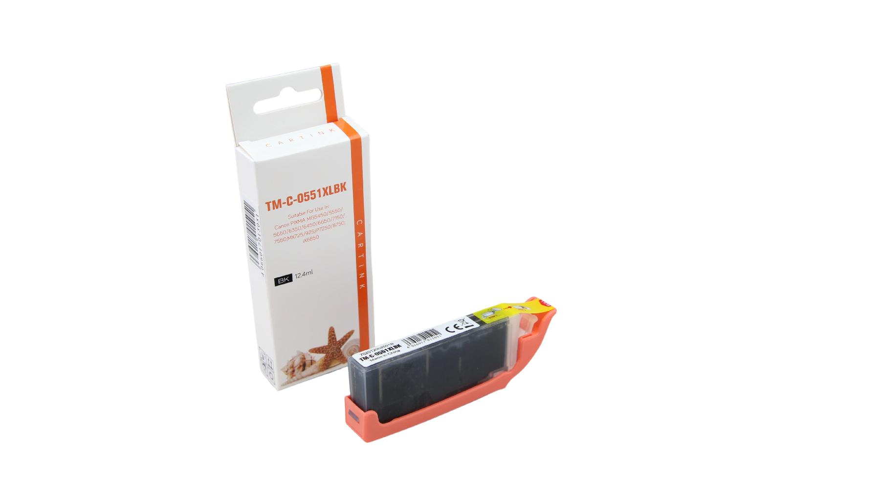 CLI551BKXL alternativ Seestern Tinte black für / 6508B001 / 12,4ml