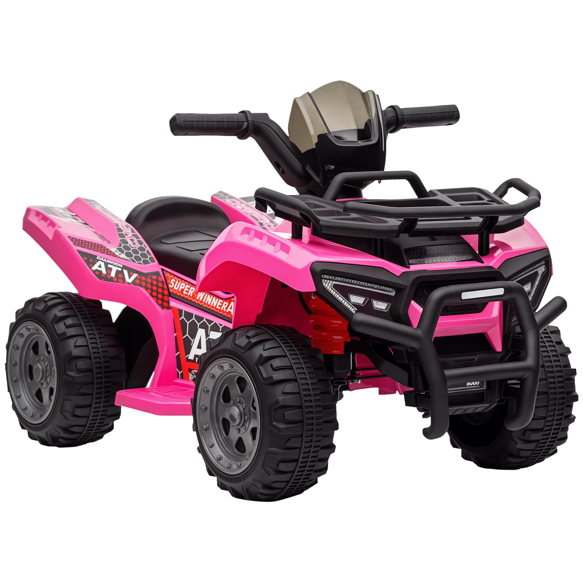 Kinder Quad Elektro 6V Kinderquad mit Vorwärtsfunktion, Musik, Elektro-Quad für Kinder 1,5-3 Jahre Rosa