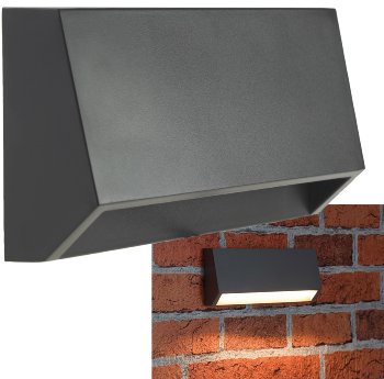 LED Wandleuchte "KWL-158", Anthrazit - IP65, 3W, 172Lm, Kunststoff, warmweiß LED Wandleuchte "KWL-158", Anthrazit - IP65, 3W, 172Lm, Kunststoff, warmweiß