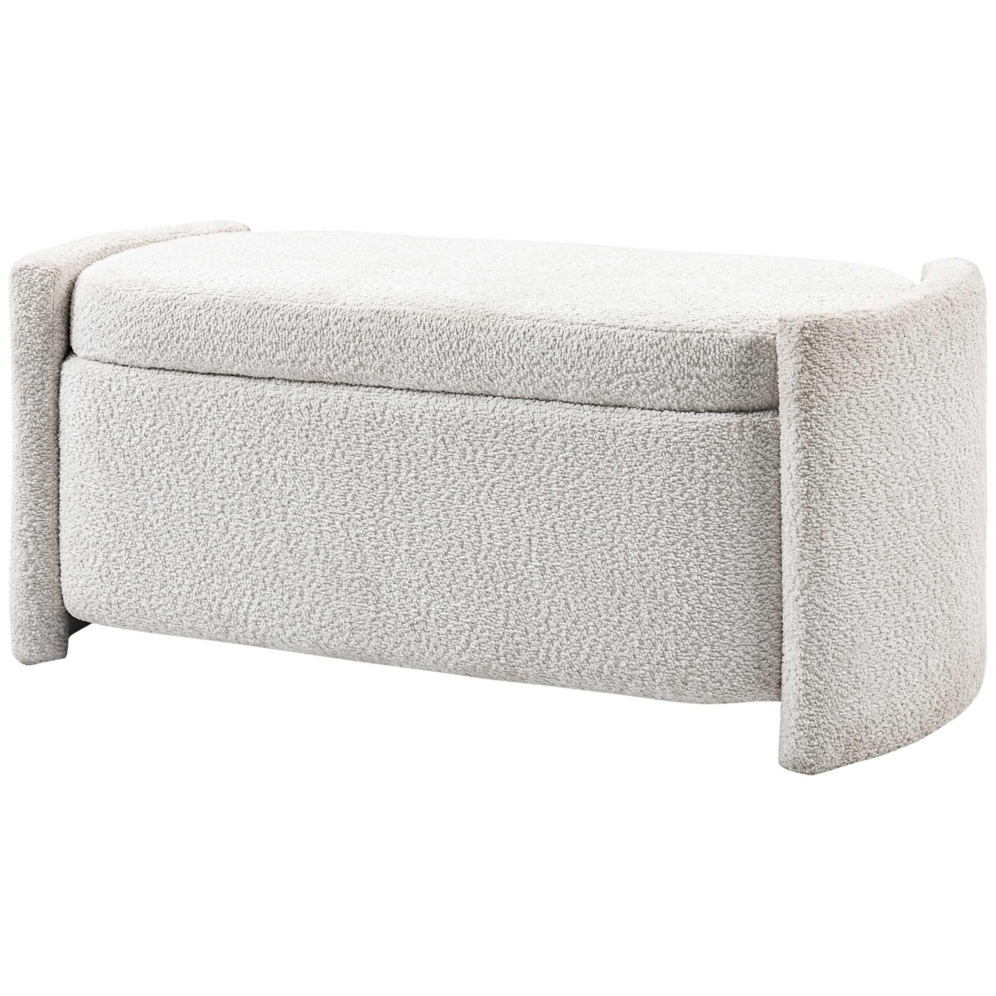 Sitzbank mit Stauraum Flurbank Schuhbank, gepolstert,  105 cm x 44 cm x 45,5 cm. Creme/Beige