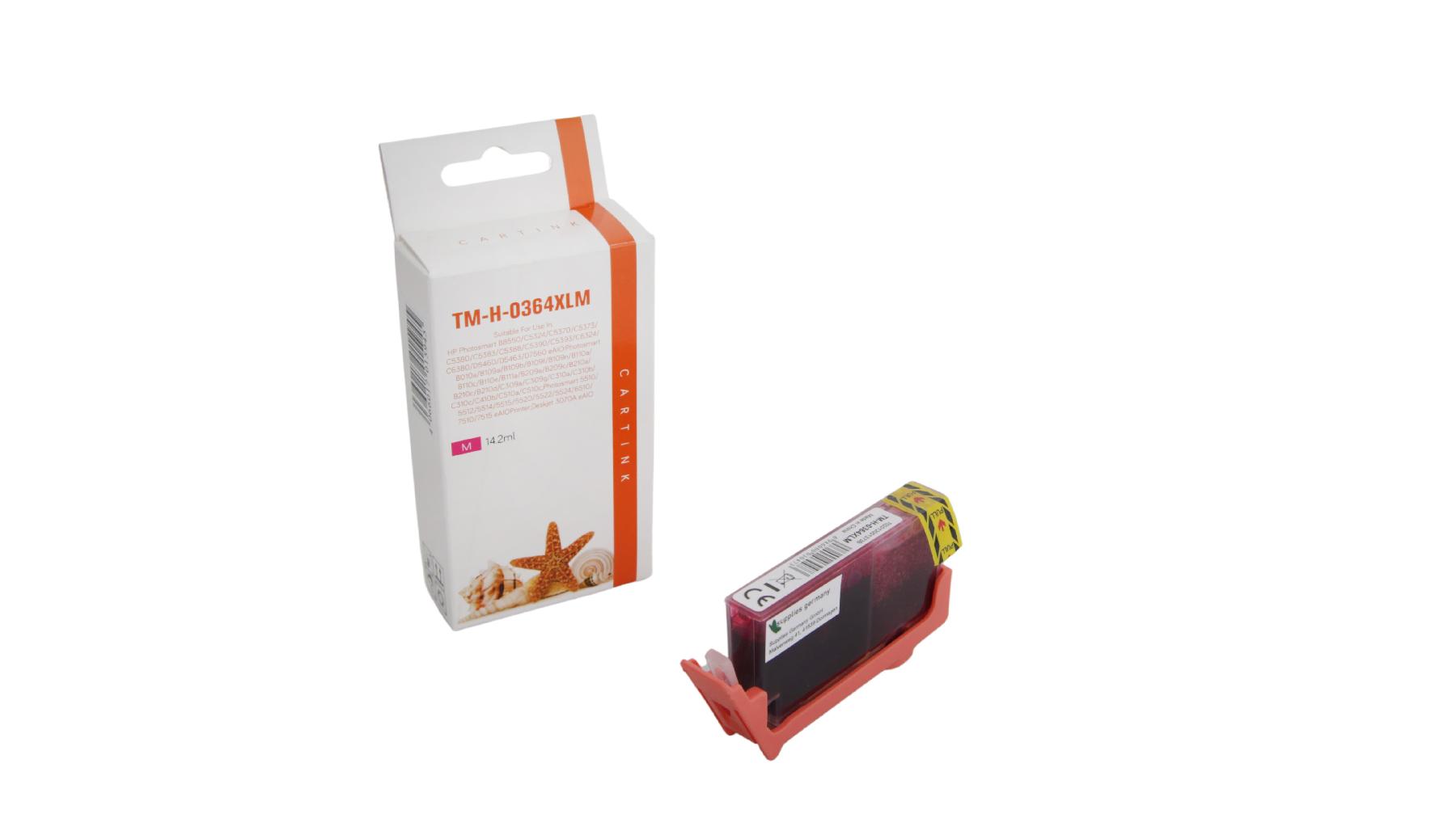 364M alternativ Seestern Tinte magenta für HP / CB324EE / 14,2ml mit Chip