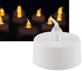 12er Set LED Teelicht / LED-Kerze, flackerndes Licht wie echte Kerzen