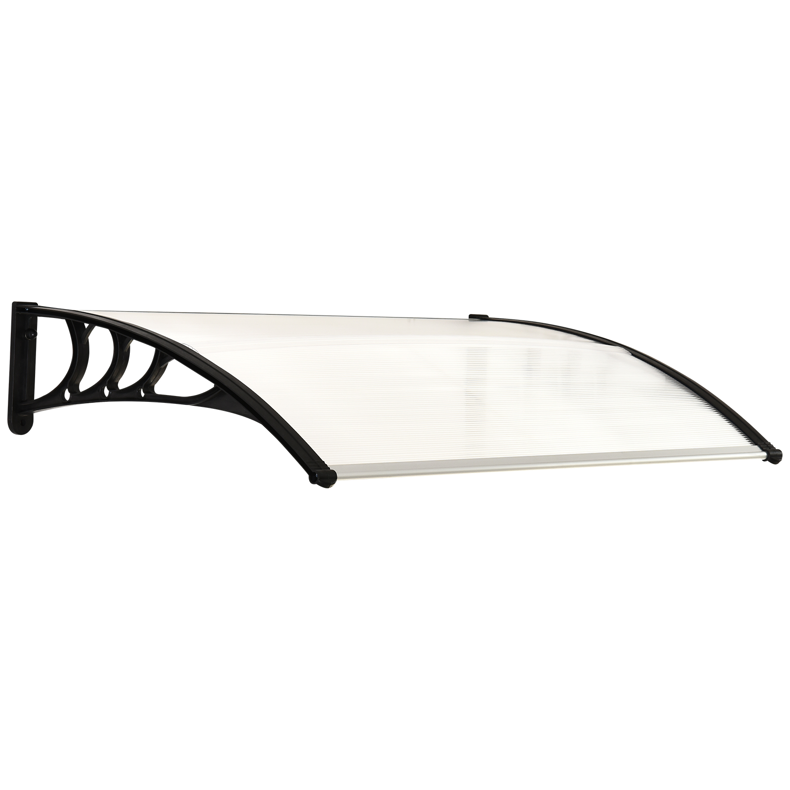 Vordach Haustürvordach 75 x 100 cm Pultvordach Überdachung Polycarbonat Weiß