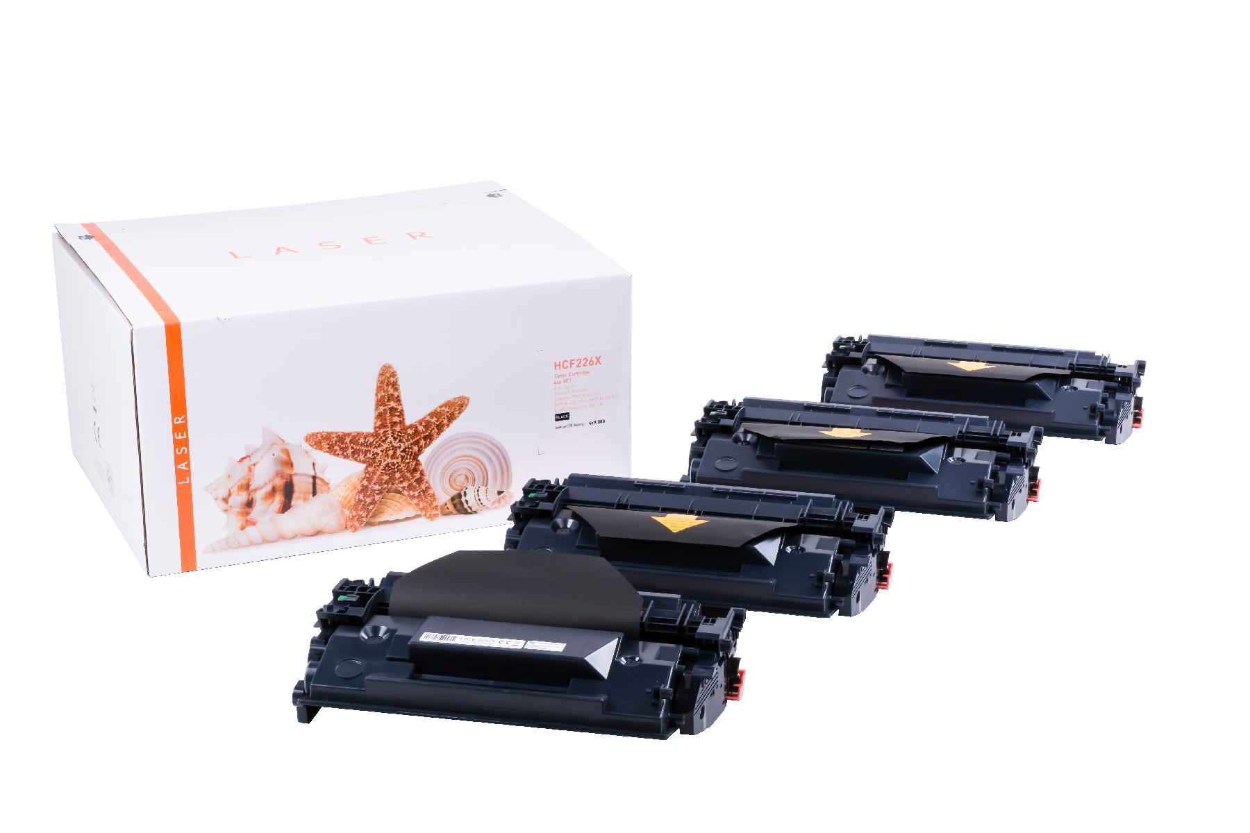4er Set CF226X alternativ Toner schwarz für HP / CF226X / 4x9.000 Seiten 4er Set CF226X alternativ Toner schwarz für HP / CF226X / 4x9.000 Seiten