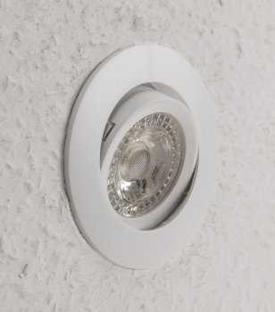 Einbaustrahler "CT-K86" Kunstoff, Ø 86mm / für 50mm Lampen, Weiß