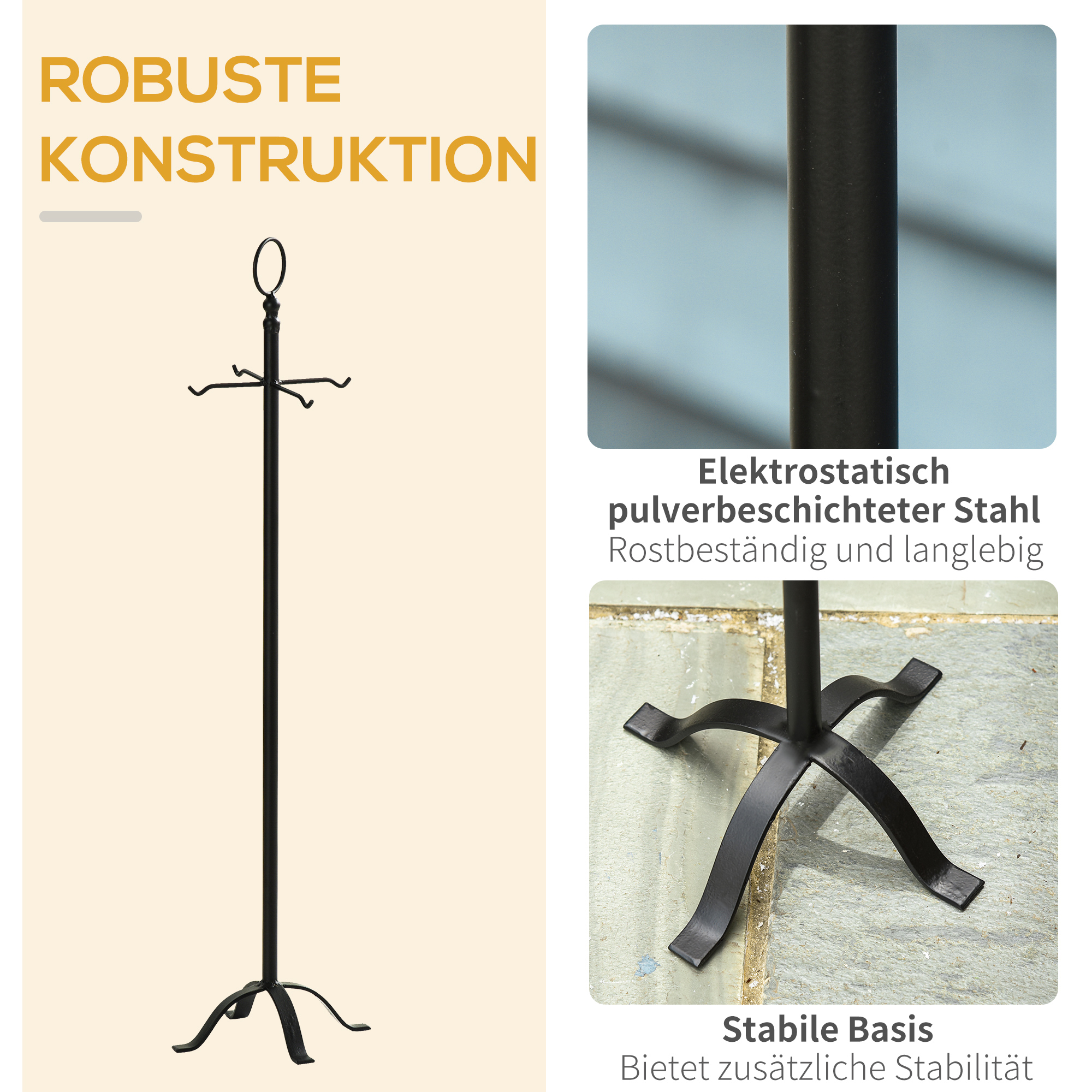 5-teiliges Kamingarnitur Kamin Garnitur Set Kaminbesteck innen Kamin Zubehör Kaminofen Besteck Schmiedeeisen Besteck Werkzeuge Metall Schwarz 20 x 20 x 82,5 cm