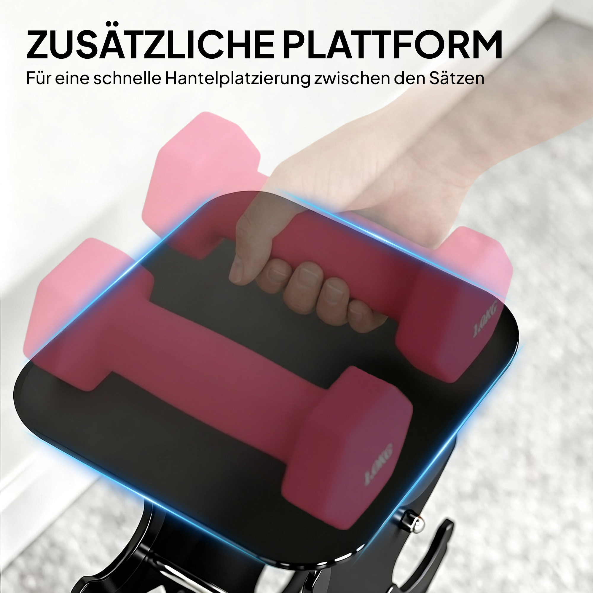 Hanteln Set 4 Paar Kurzhanteln mit Aufbewahrungsständer rutschfeste Griff, 1-4 kg Hexagon