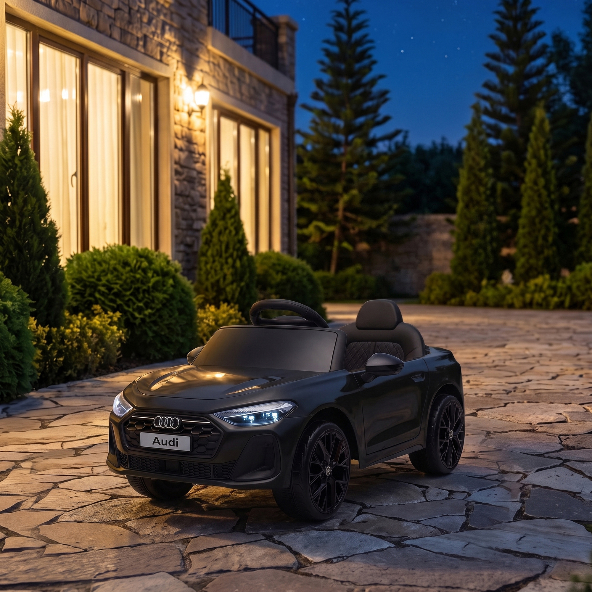 Kinder Elektroauto Audi A5L 12V Kinderauto mit 2,4 G Fernbedienung 2 Motoren Lithium-Akku Sanftanlauf 4-Rad-Federung