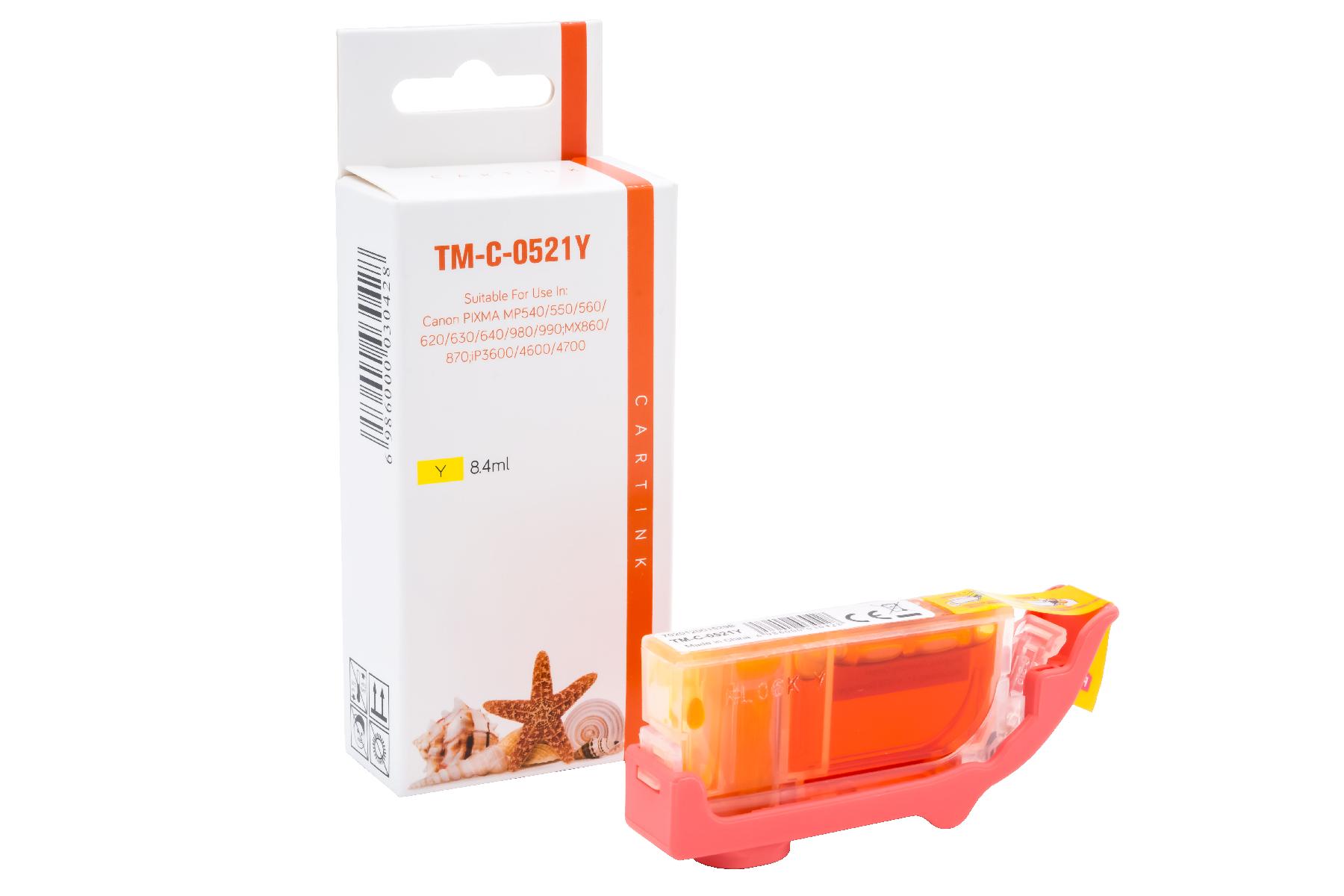 CLI521Y alternativ Seestern Tinte yellow für Ca / 2936B001 / 8,4ml / mit Chip