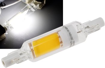 LED Strahler R7s "Glas RS78" - 360°, 510lm, 78mm, 4000k / neutralweiß LED Strahler R7s "Glas RS78" - 360°, 510lm, 78mm, 4000k / neutralweiß