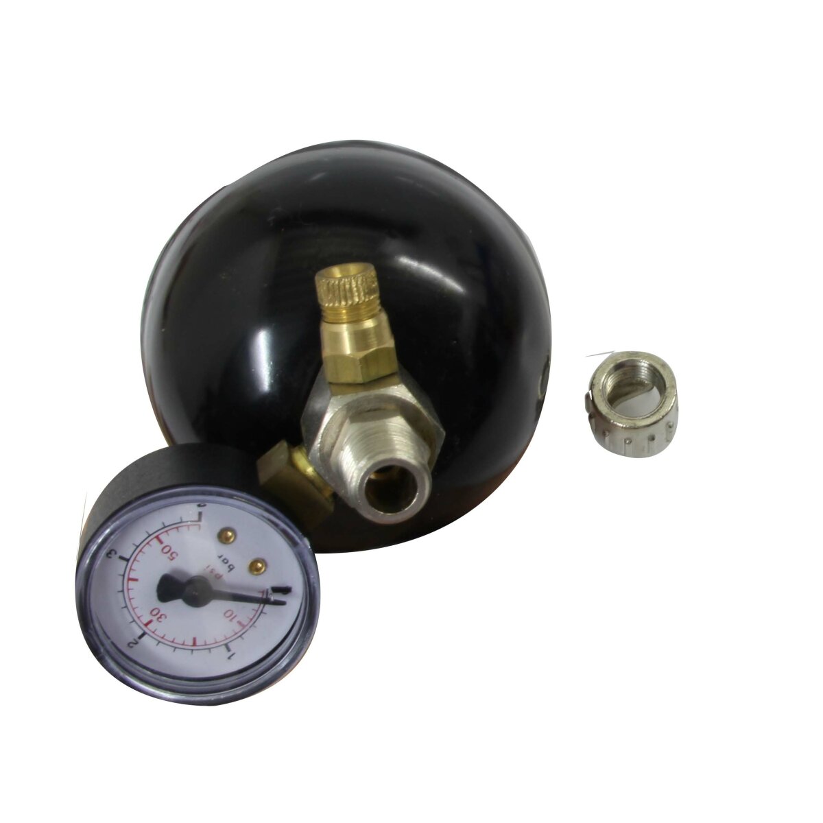 Druckausgleichsbehälter mit Manometer u. Druck Druckausgleichsbehälter mit Manometer u. Druck