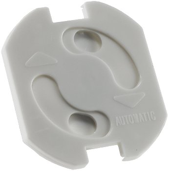 Einsteckschutz für Steckdosen, Weiß, mit Drehmechanik, 5er-Set