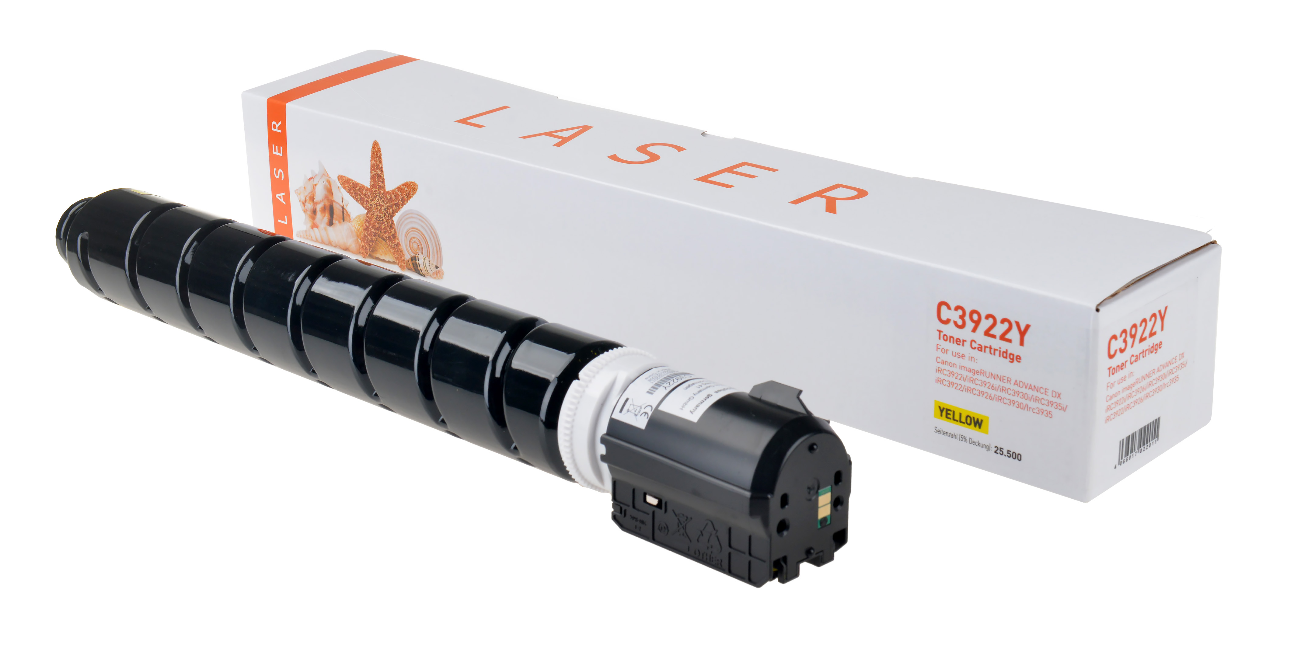 C3922Y / CEXV64 alternativ Toner yellow für Canon  / 5756C002 / 25.500 Seiten