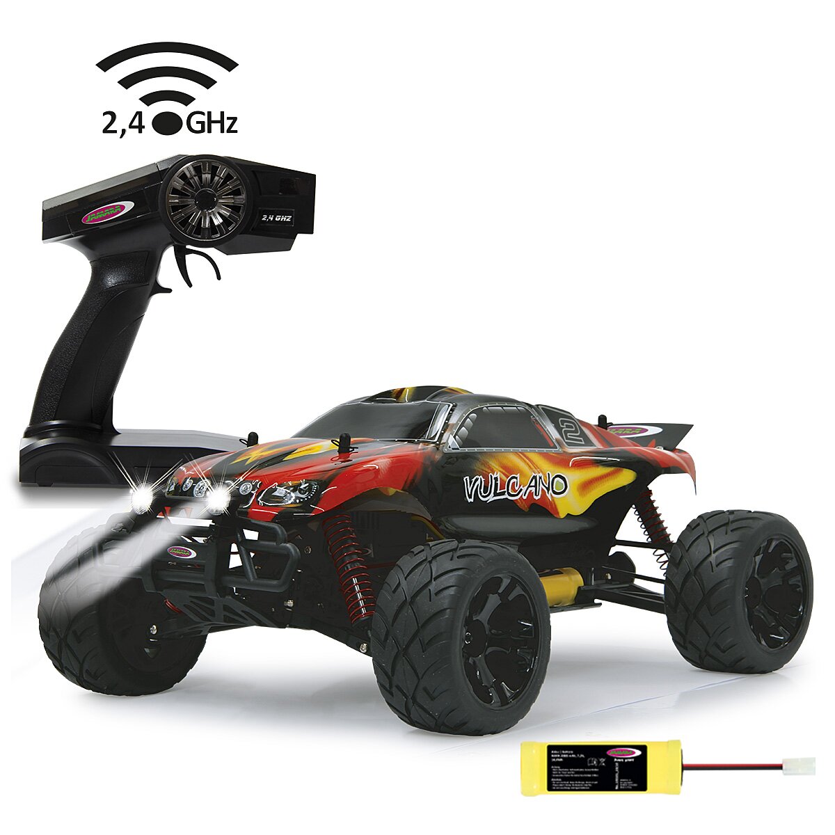 Vulcano Monstertruck 4WD 1:10 NiMh 2,4GHz mit LED Vulcano Monstertruck 4WD 1:10 NiMh 2,4GHz mit LED