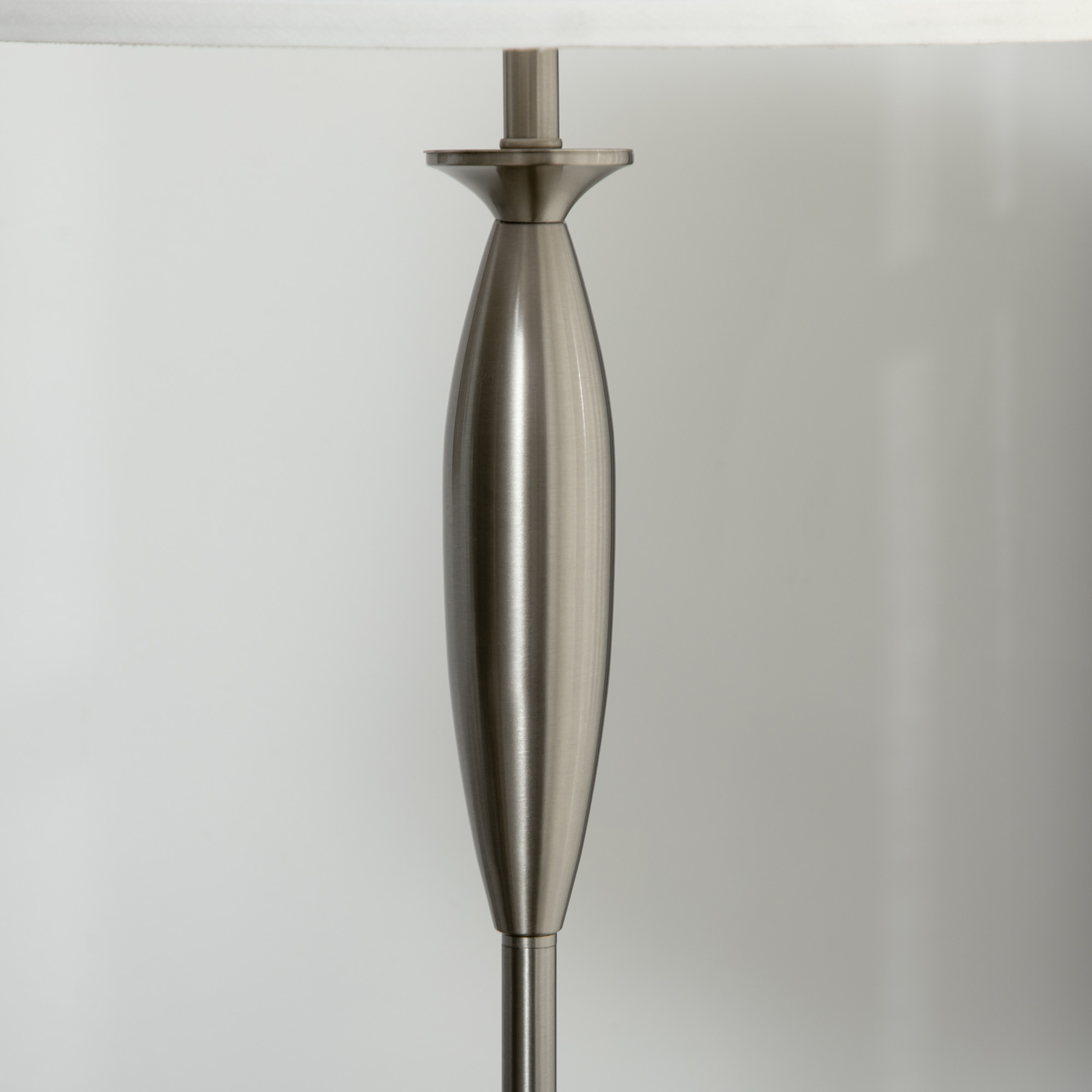 3-teiliges Leuchten-Set, 1 Stehleuchte, 2 Tischleuchten, Leinenoptik; 38 cm x 38 cm x 158 cm, Silber + Weiß