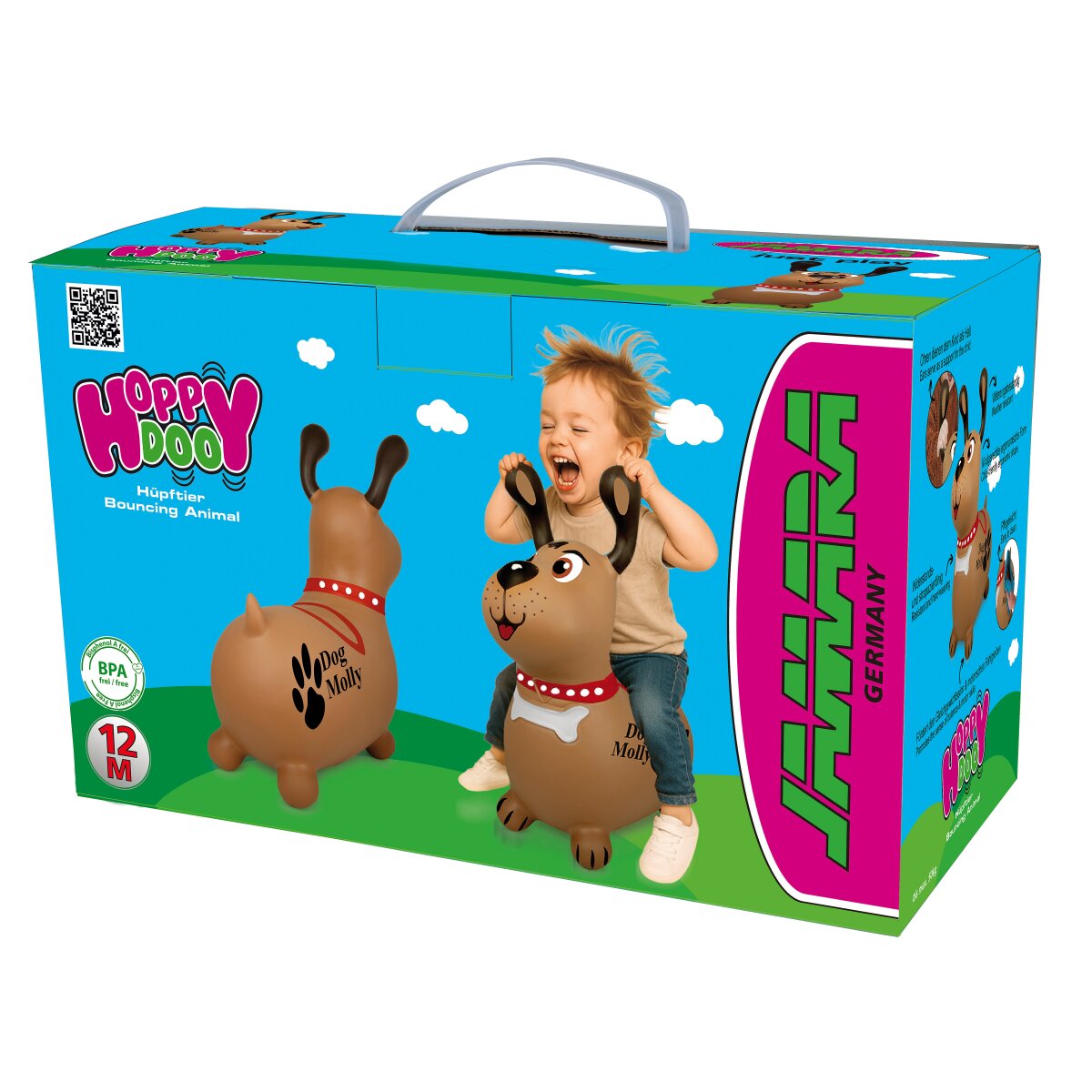 Hüpftier Dog Molly mit Pumpe