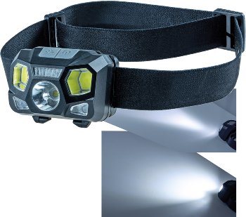 LED-Stirnlampe mit Akku "CTH-5" IP44 - 5W, 375 Lumen, mit Gestensteuerung LED-Stirnlampe mit Akku "CTH-5" IP44 - 5W, 375 Lumen, mit Gestensteuerung