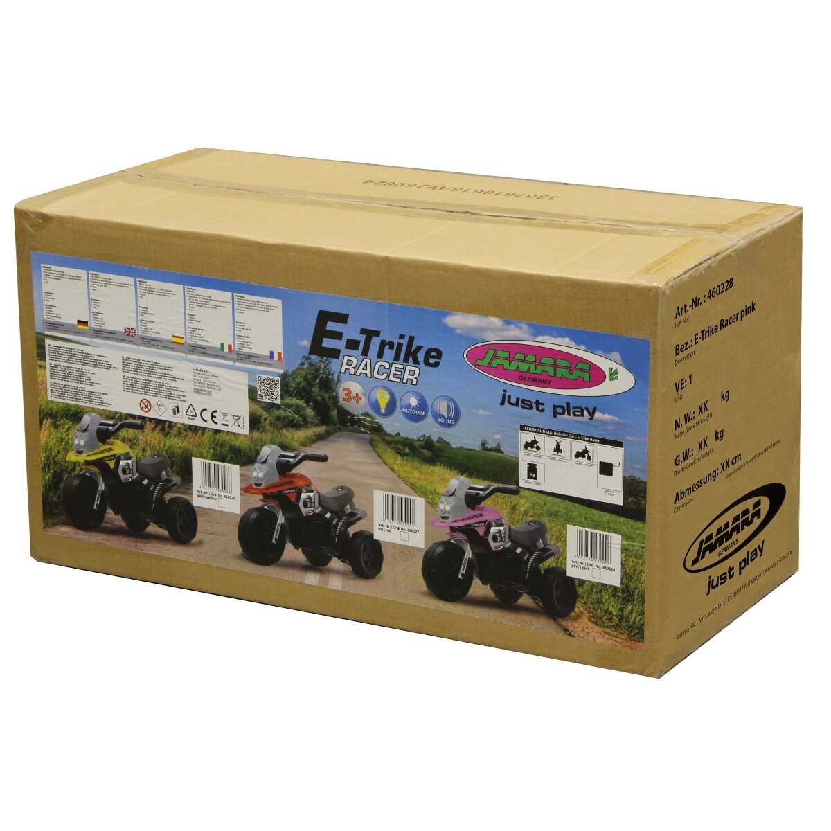 Kinderfahrzeug E-Trike Racer pink