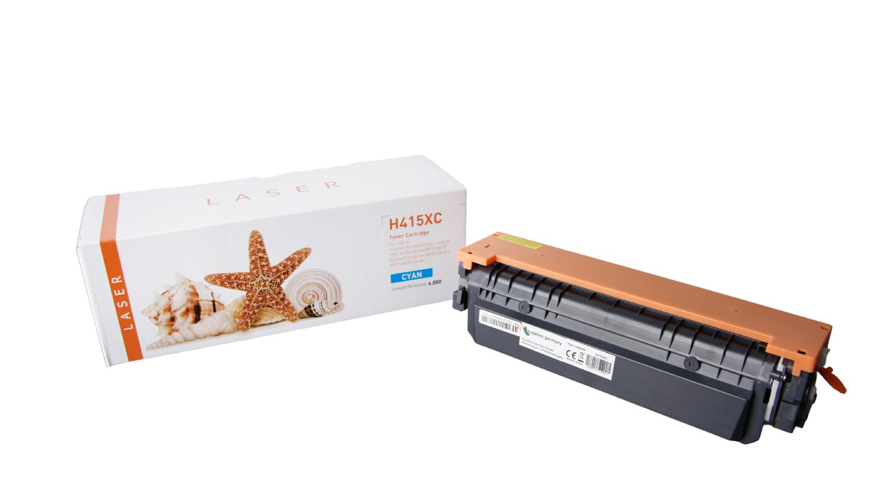 415XC alternativ Toner cyan für HP / W2031X / 6.000 Seiten