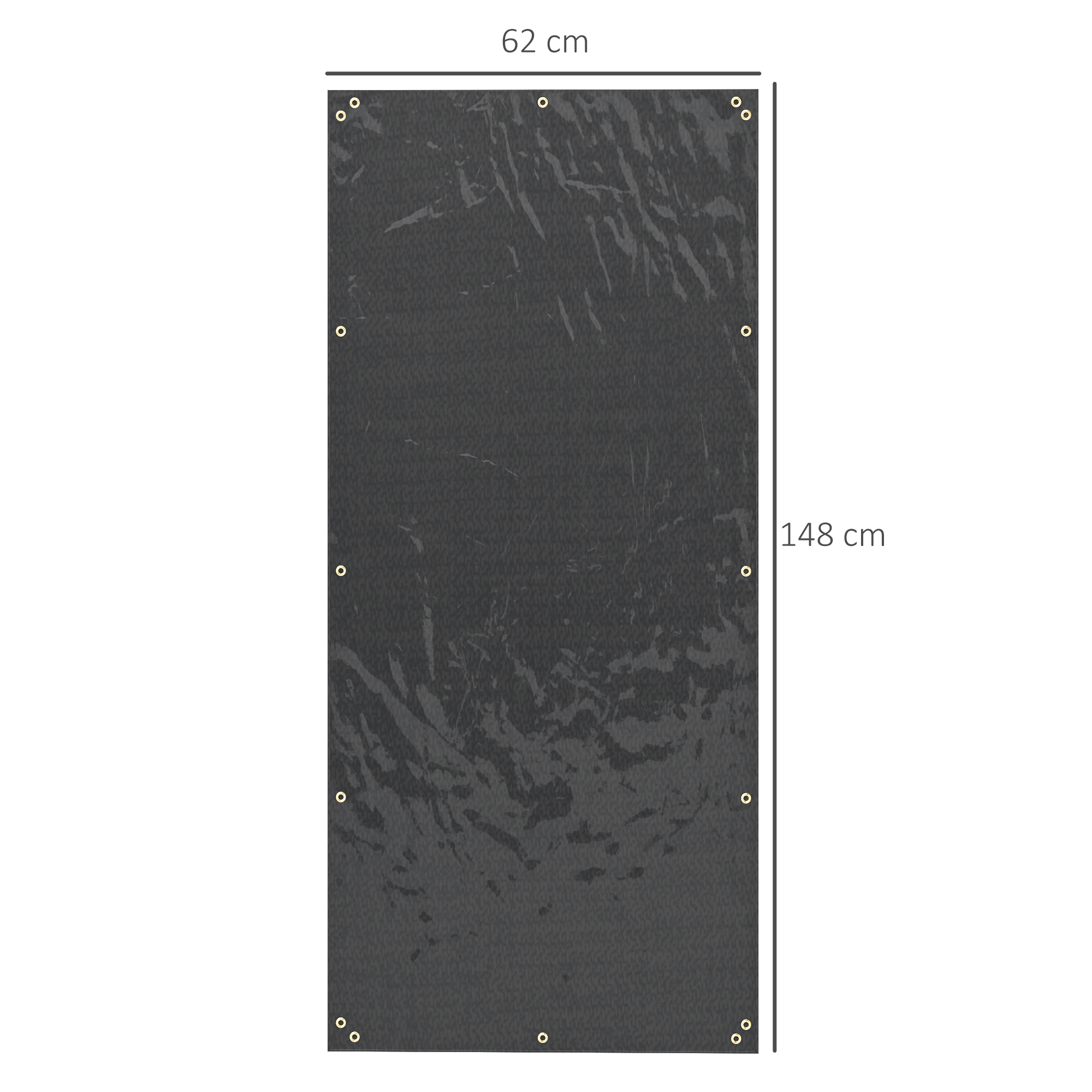 Abdeckung für Brennholzregal, 2er-Set, wetterfest & staubdicht, 148 x 62 cm, Schwarz