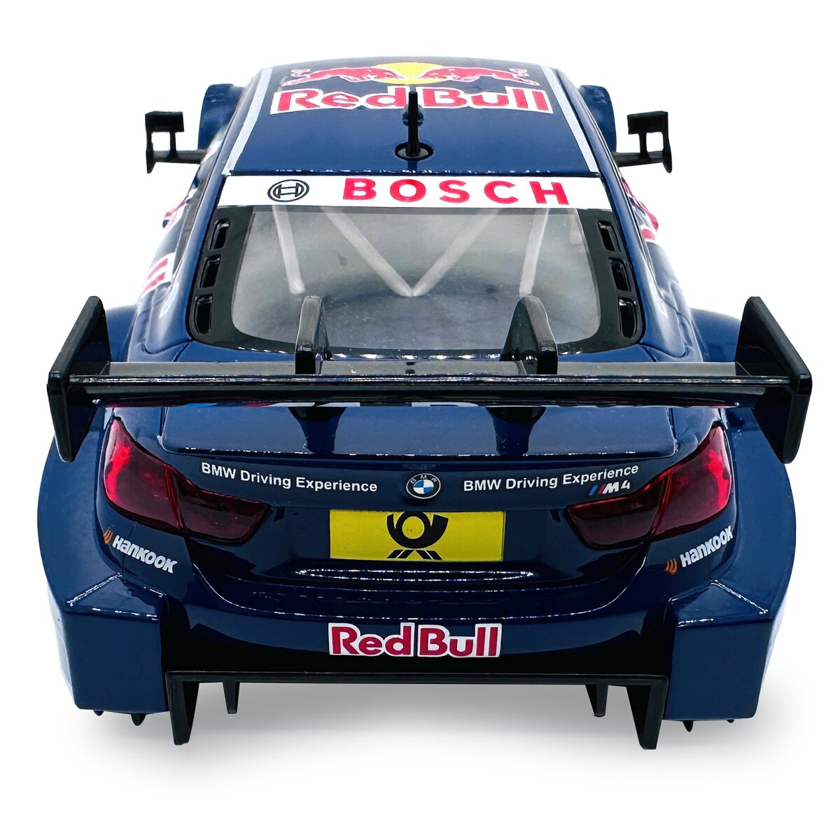 BMW M4 DTM Diecast 1:24 blau inkl. Knopfzellen