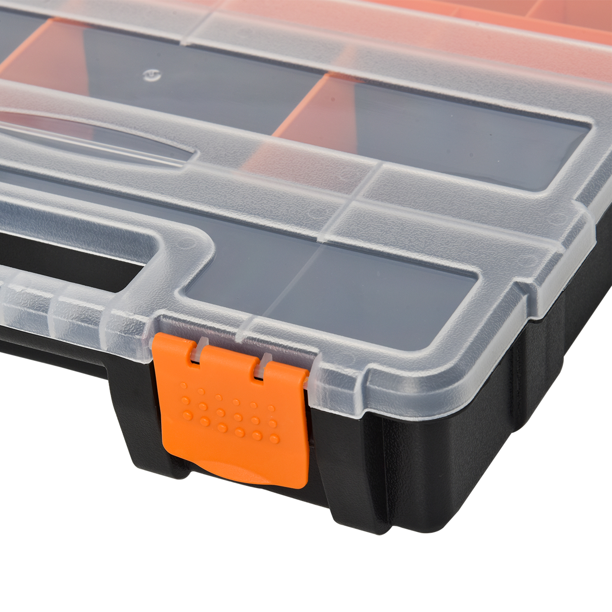 4PCS Werkzeugaufbewahrung Box Multifunktionales Werkzeugbox Sortierkasten Kleinteilemagazin Teile Kunststoff Orange+Schwarz 28,7 x 22,5 x 5,5 cm