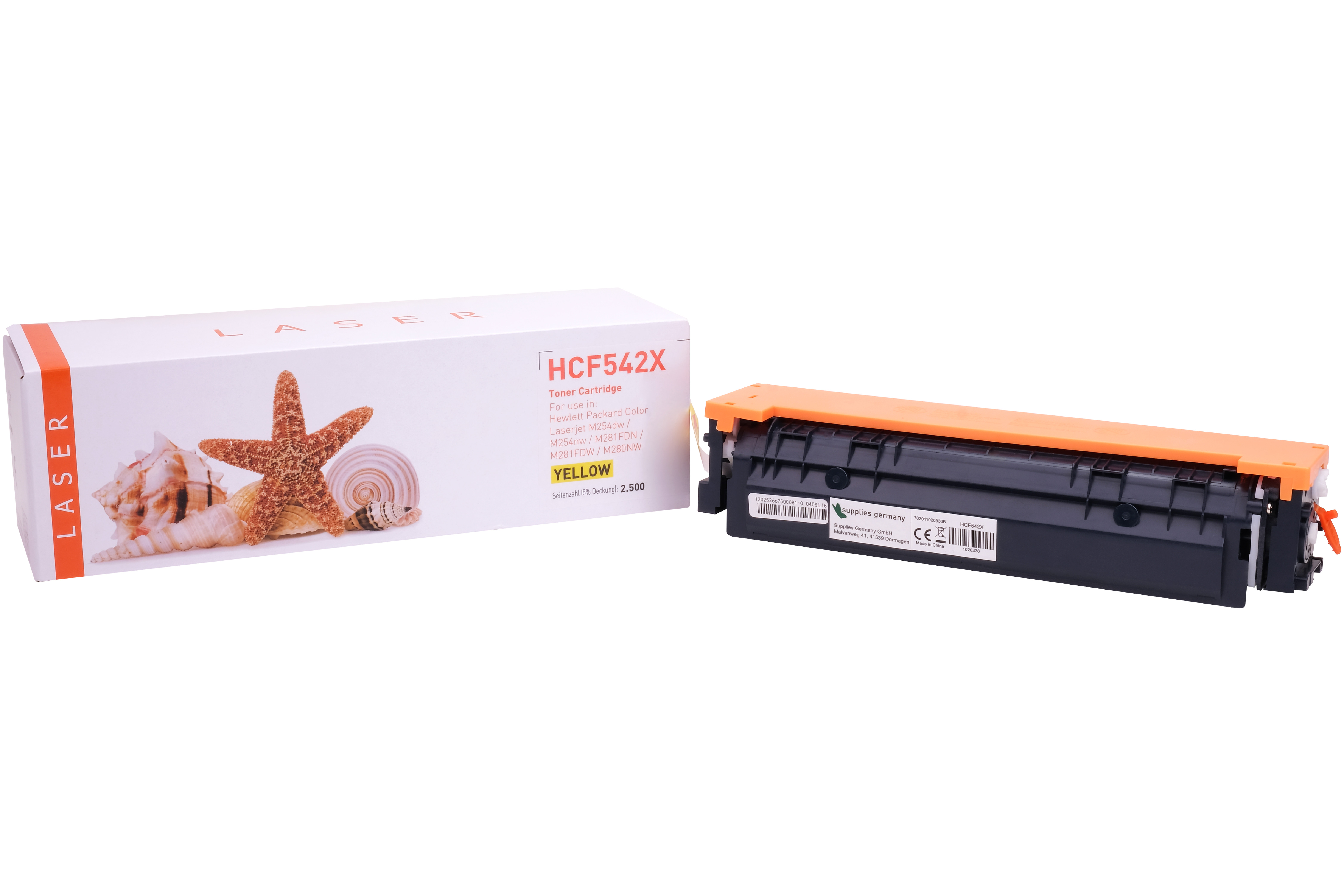 CF542X alternativ Toner yellow für HP / CF542X / 2.500 Seiten