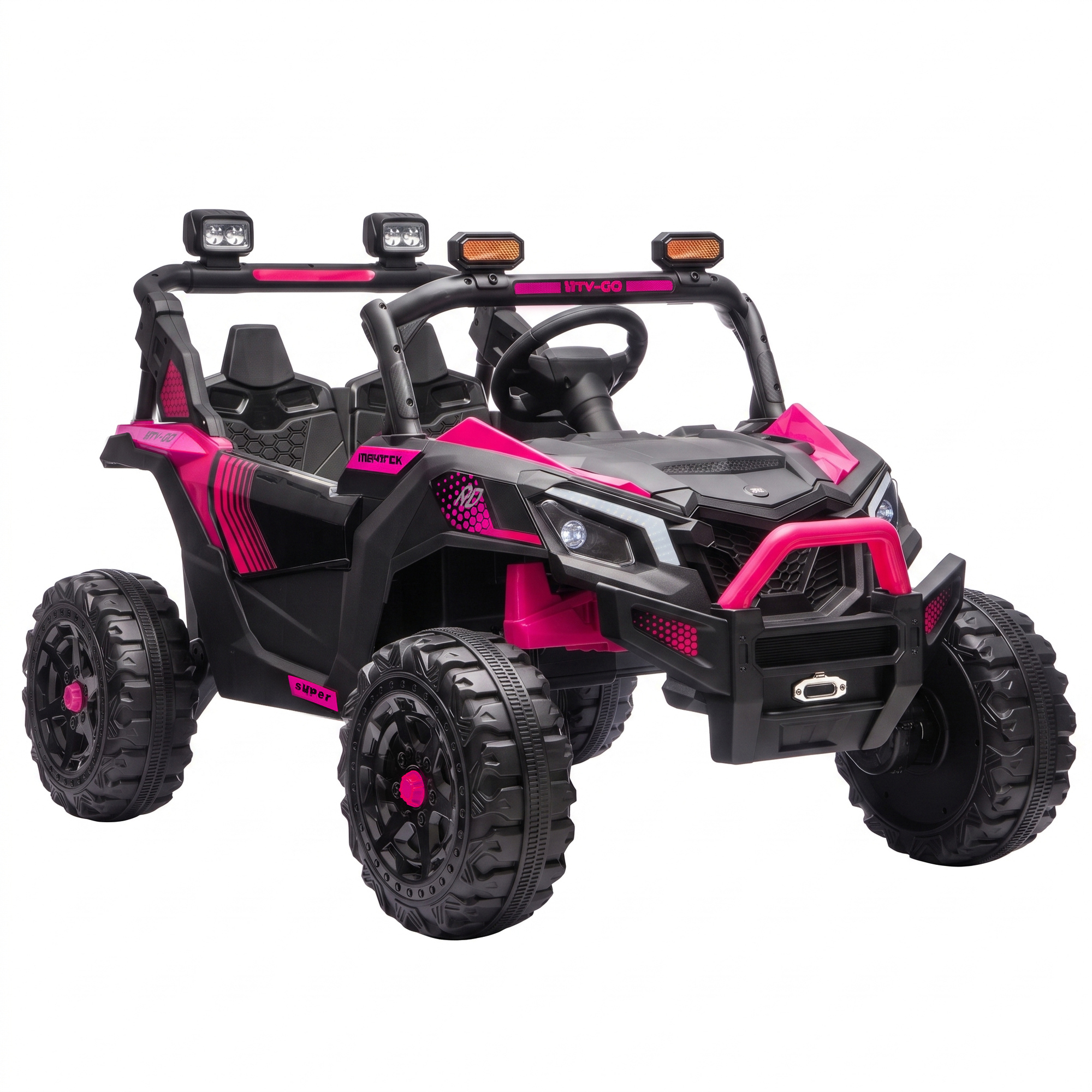 Kinder Elektroauto 24V 2 Sitzer Kinderauto UTV mit Lithium-Akku 2,4 GHz Fernbedienung 2 x 120W Motoren Softstart