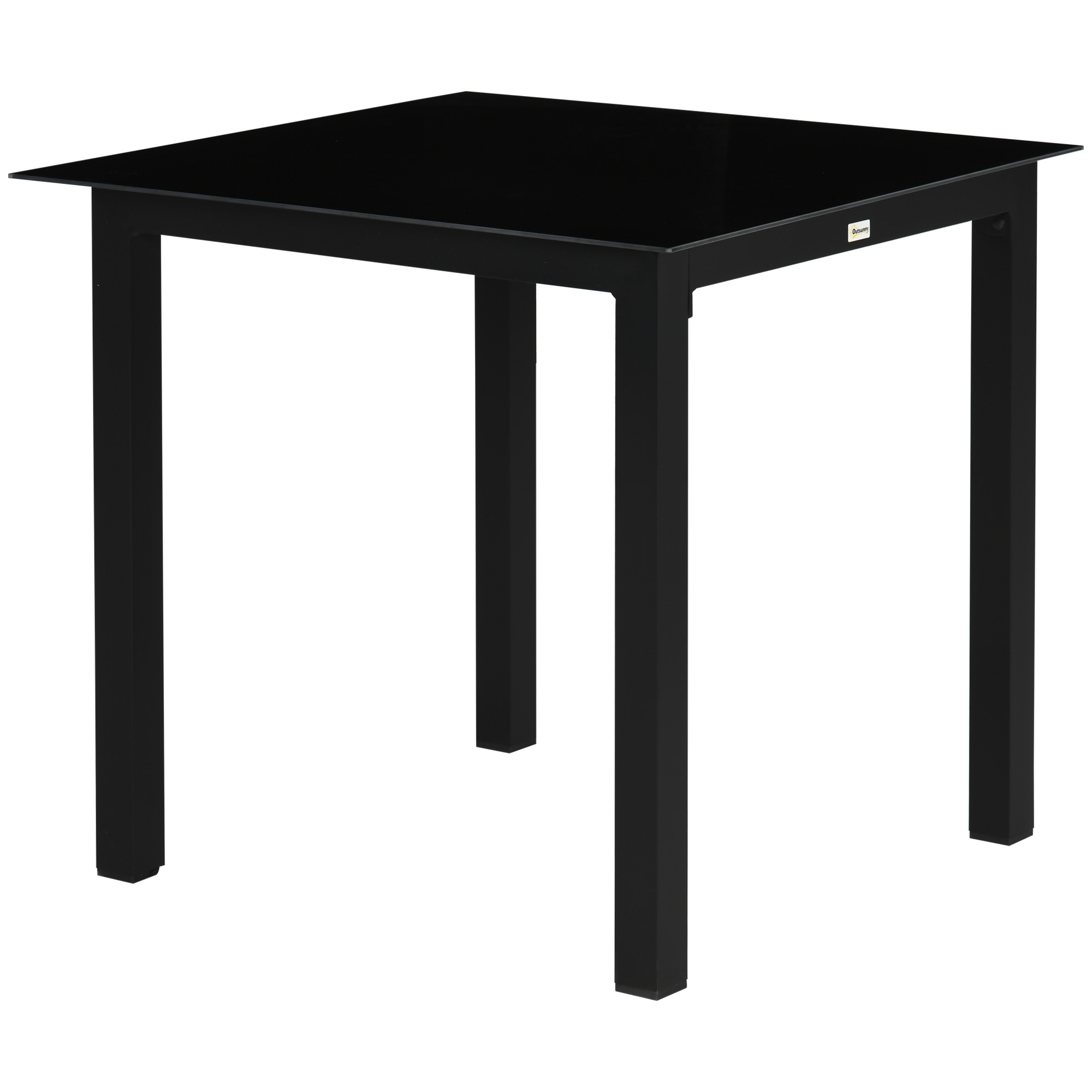 Gartentisch Outdoor-Tisch Outdoor-Loungetisch, wetterbeständig, 80 x 80 x 74 cm, Schwarz