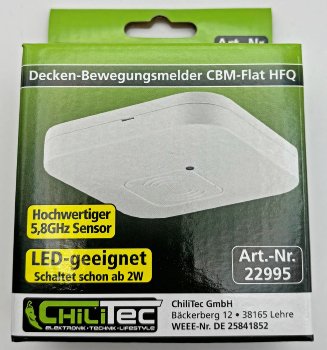 Bewegungsmelder Aufputz HF "CBM-HFQ" / LED geeignet, 8m Detektion, 800W, weiß
