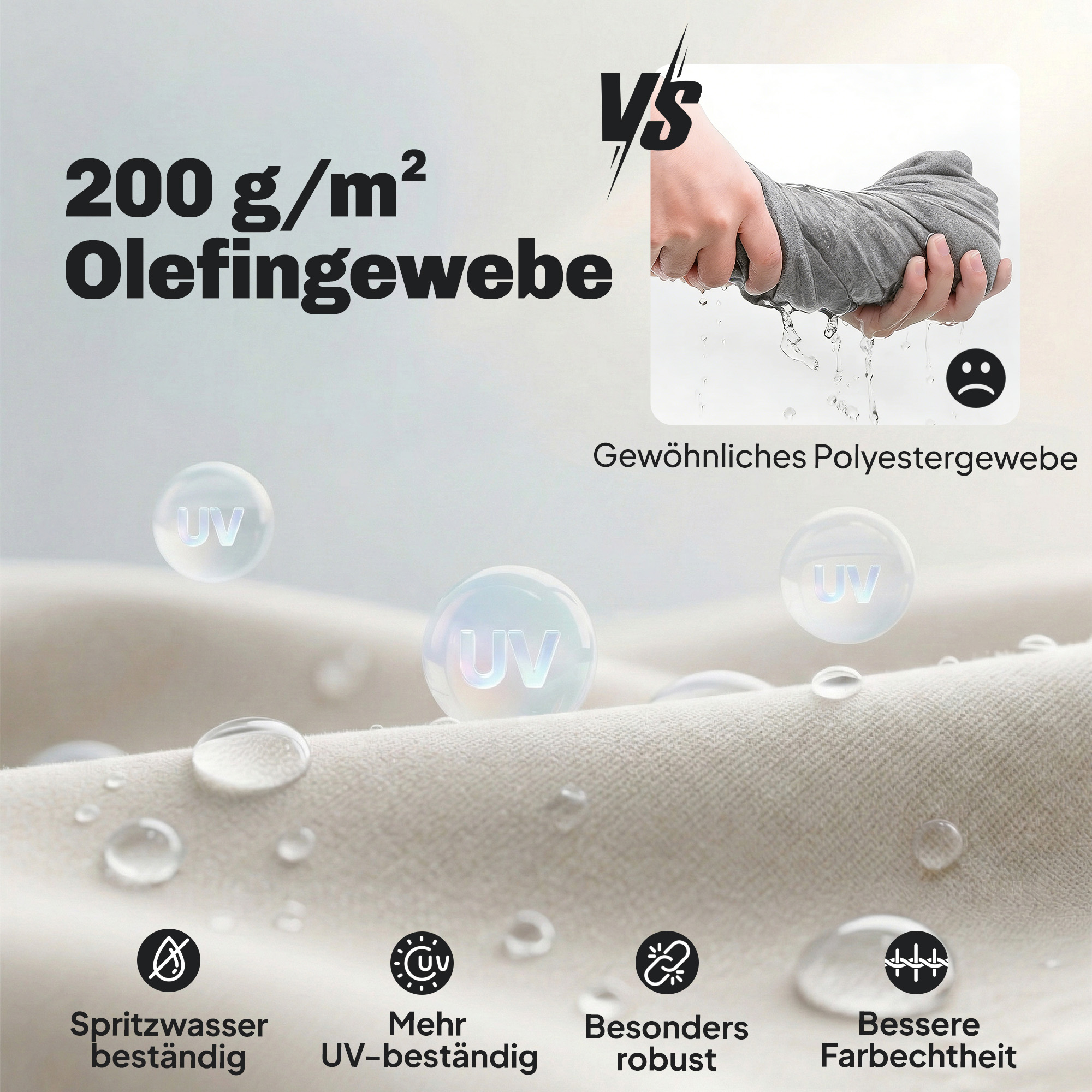 Gartenmöbel Set Aluminium Sitzgruppe für 4 Personen Wasserabweisend extra tiefe mit 2er Sofa 2 Sessel Beistelltisch