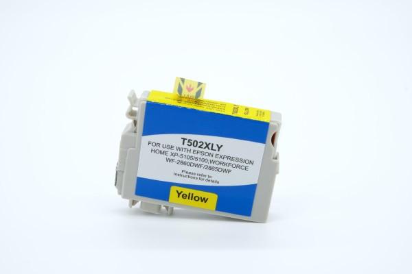 Epson C 13 T 02W44010 / T502XLY kompatibel, Tintenpatrone gelb, 6,4ml