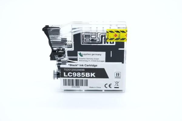 Brother LC-1100 BK / LC985BK kompatibel, Tintenpatrone schwarz, 29,5ml