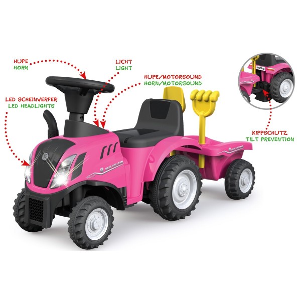 Rutscher New Holland T7 Traktor pink