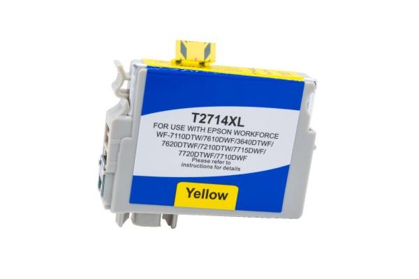 Epson C 13 T 27144010 / T2714XLY kompatibel, Tintenpatrone gelb, 10,4ml