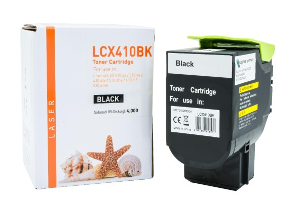 Lexmark 80C2HK0 / CX410BK kompatibel, Tonerkartusche schwarz, 4.000 Seiten